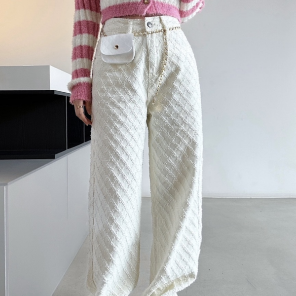 Cerelline – Tkana tekstura – Szerokie spodnie