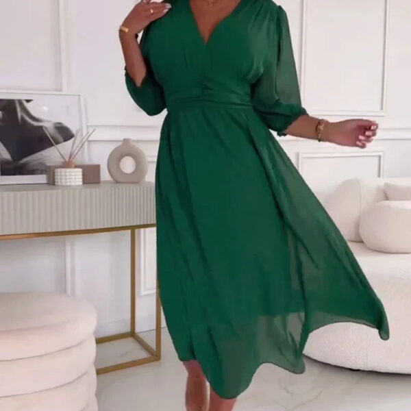 Niobe - Edles Damenkleid mit Mittellangen Ärmeln